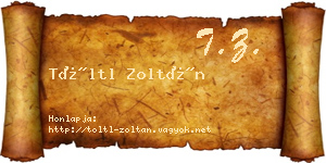 Töltl Zoltán névjegykártya